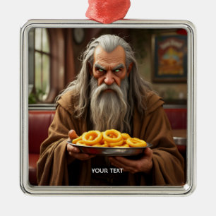 Fantasy Cute Wizard Onion Rings Metal Tree Decoration
