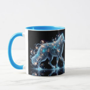 Fantasy Cute Wolf Blue Reflection Mug