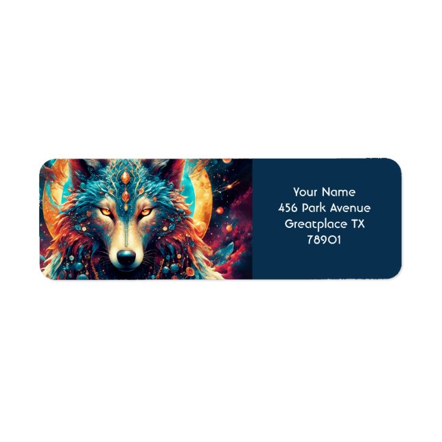 Fantasy Cute Wolf Space Planets (Front)