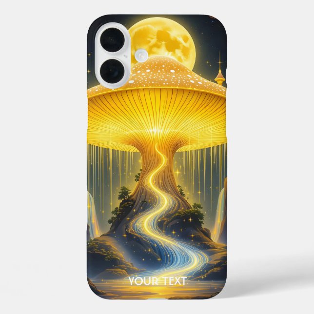 Fantasy Cute Yellow Ancient Mushroom Case-Mate iPhone Case (Back)