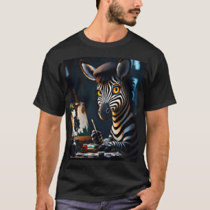 Fantasy Cute Zebra Face Painting T-Shirt