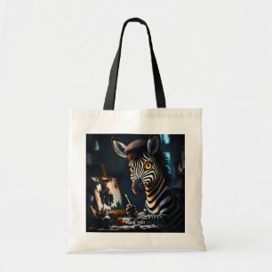 Fantasy Cute Zebra Face Painting Tote Bag