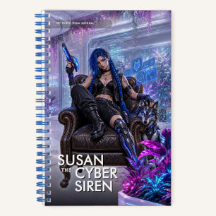 Fantasy Cyber Siren Adventure Notebook