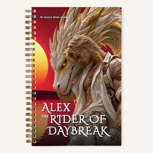 Fantasy Daybreak Dragon Mythical Adventure Notebook (Front)