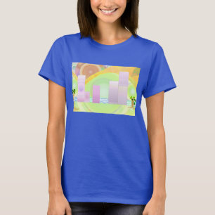 Fantasy dbl City Scape womens ladies t-shirt blue