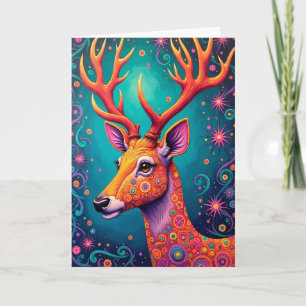 Fantasy Deer Christmas Card