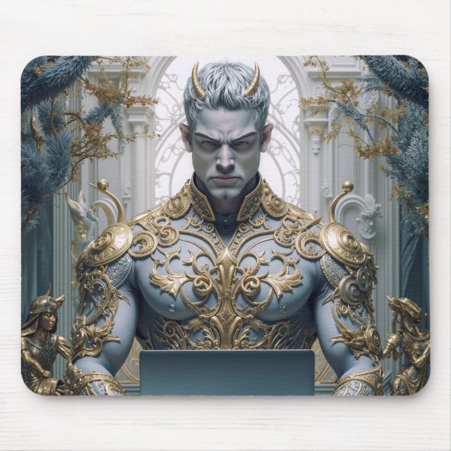 Fantasy Demon Warrior at Laptop Mouse Pad (Front)