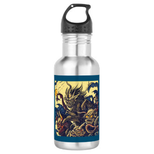 Fantasy Demons - Woodcut 4 532 Ml Water Bottle