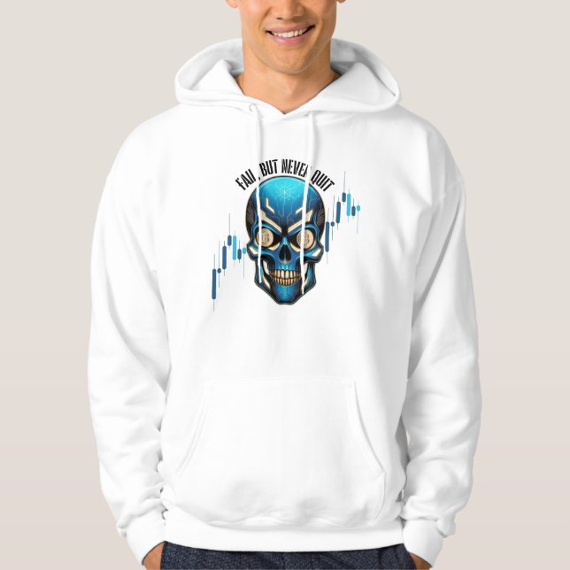 Fantasy Design | Crypto Btc | Motivation | Blue Hoodie (Front)