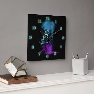 Fantasy Design Cryptocurrency Ethereum Square Wall Clock