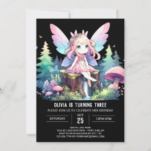 Fantasy Design Fairy Birthday Invitation