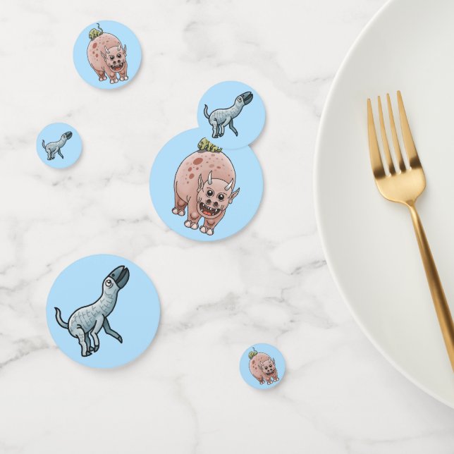 Fantasy dinosaurs confetti (Group)
