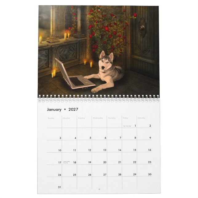 Fantasy Dog Calendar (Jan 2027)