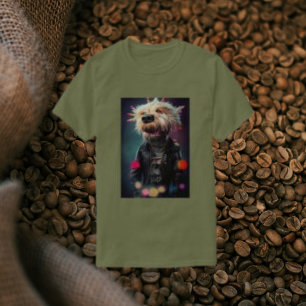 Fantasy Dog, Modern Pop Art   Men's Green T-Shirt