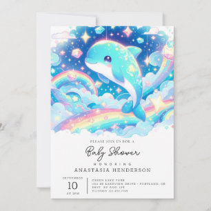 Fantasy Dolphin Baby Shower  Invitation