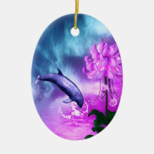 Fantasy Dolphin Ceramic Tree Decoration