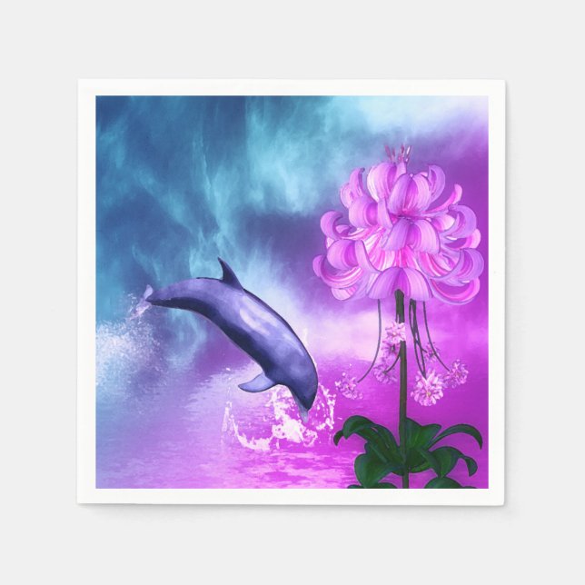 Fantasy Dolphin Napkin (Front)