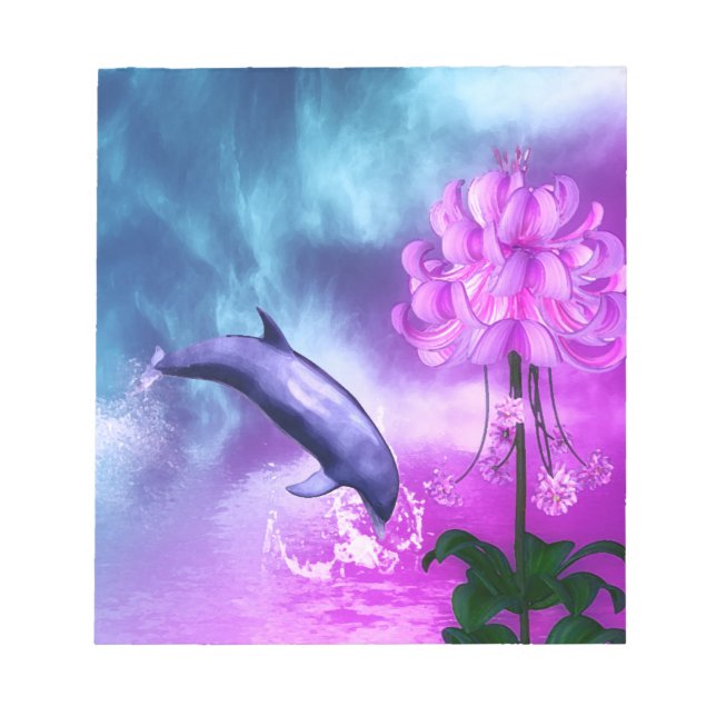 Fantasy Dolphin Notepad (Front)