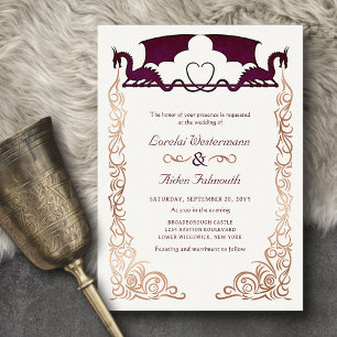 Fantasy Dragon Burgundy Wedding