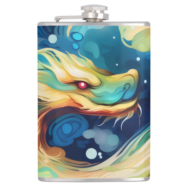 Fantasy Dragon Dream Animal 12 Hip Flask (Front)