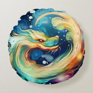 Fantasy Dragon Dream Animal 12 Round Cushion