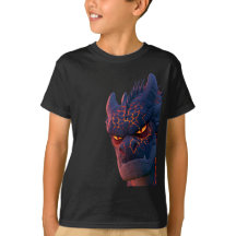 Fantasy Dragon Face Kids T-Shirt | Cool Dragon Gra