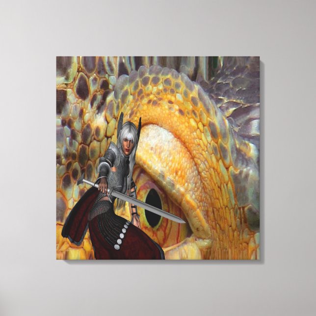 Fantasy Dragon Folk Tale Canvas Print (Front)