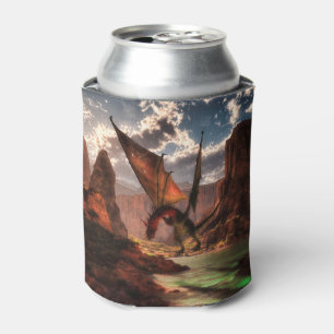 Fantasy dragon in the mountains can cooler