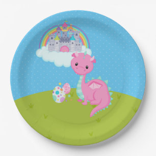 Fantasy Dragon Kids Party Paper Plate
