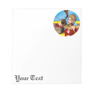 Fantasy Dragon Princess Digital Art Notepad