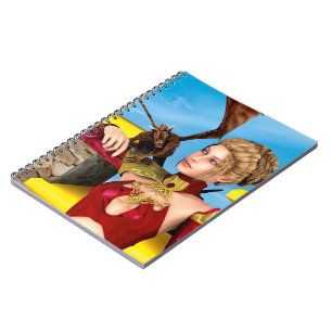 Fantasy Dragon Princess Digital Art Spiral Notebook