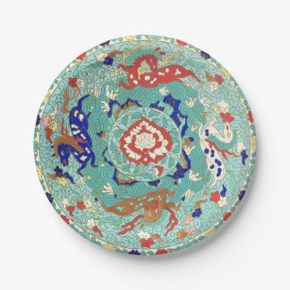 Fantasy Dragon Print Paper Plates, 7" Plate