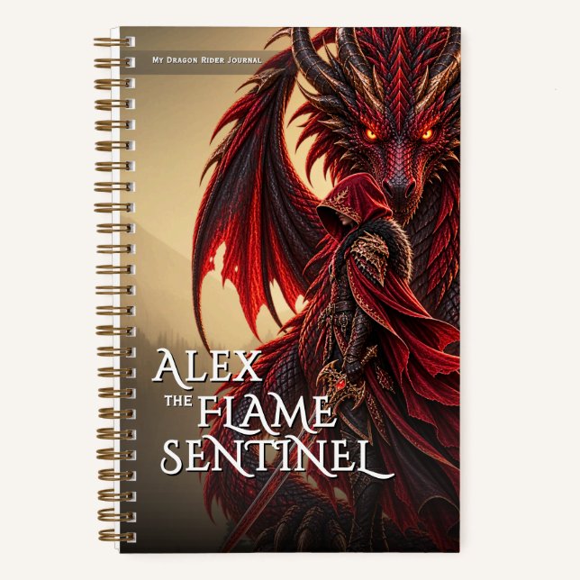 Fantasy Dragon Sentinel Mythical Adventure Notebook (Front)