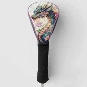 Fantasy Dragon Surrounded by Roses Golf Head Cover