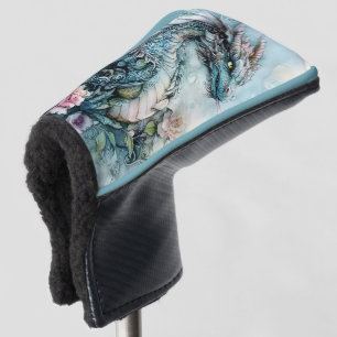 Fantasy Dragon Surrounded by Roses Golf Head Cover