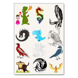 Fantasy Dragon Table Cards Magical Wedding