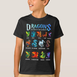 Fantasy dragon types dragons masters of the T-Shirt