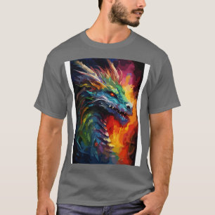 Fantasy Dragon Watercolor Painting Abstract Art 1 T-Shirt