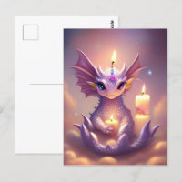 Fantasy Dragon with Birthday Candles