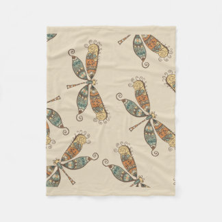 Fantasy Dragonfly Fleece Blanket