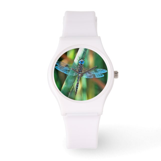 Fantasy Dragonfly In Turquoise and Black Watch (Front)