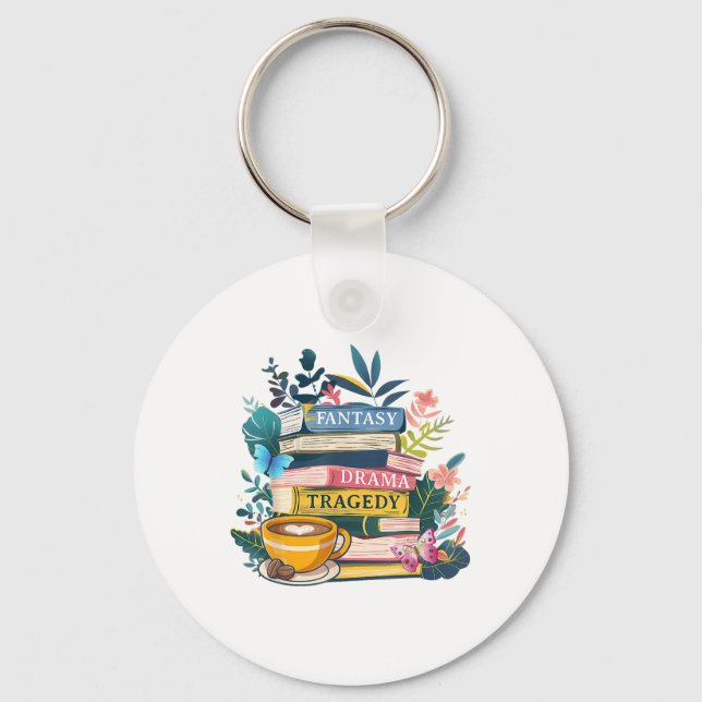 Fantasy Drama Tragedy Books Subtle  Key Ring (Front)