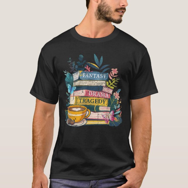 Fantasy Dramaragedy Books Subtle funny T-Shirt (Front)