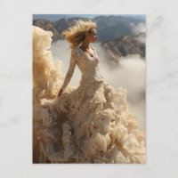 Fantasy Dress Made From Clouds Fashion Photography