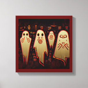 Fantasy Egyptian Ghosts Halloween 1 Canvas Print