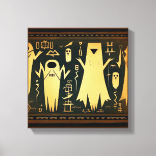 Fantasy Egyptian Ghosts Halloween 3 Canvas Print