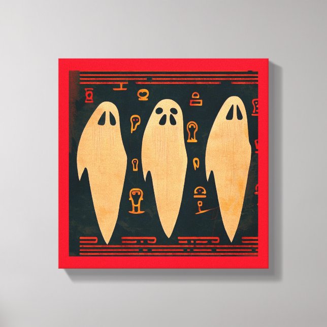 Fantasy Egyptian Ghosts Halloween 4 Canvas Print (Front)