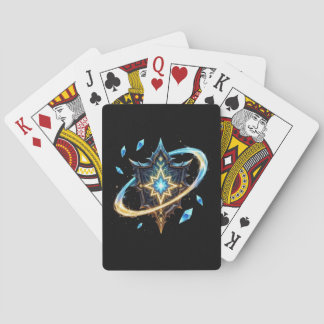 Fantasy Emblem with Floating Blades – Magical Ener Playing Cards