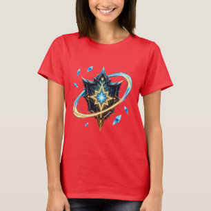 Fantasy Emblem with Floating Blades – Magical Ener T-Shirt