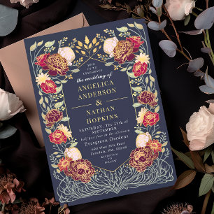 Fantasy Enchanted Floral Garden Wedding Invitation